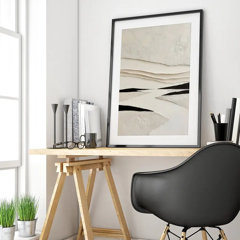 Neutral Path Framed Art Print Neutral Path Framed Art Print wall art product LSR Design Studio - Independent