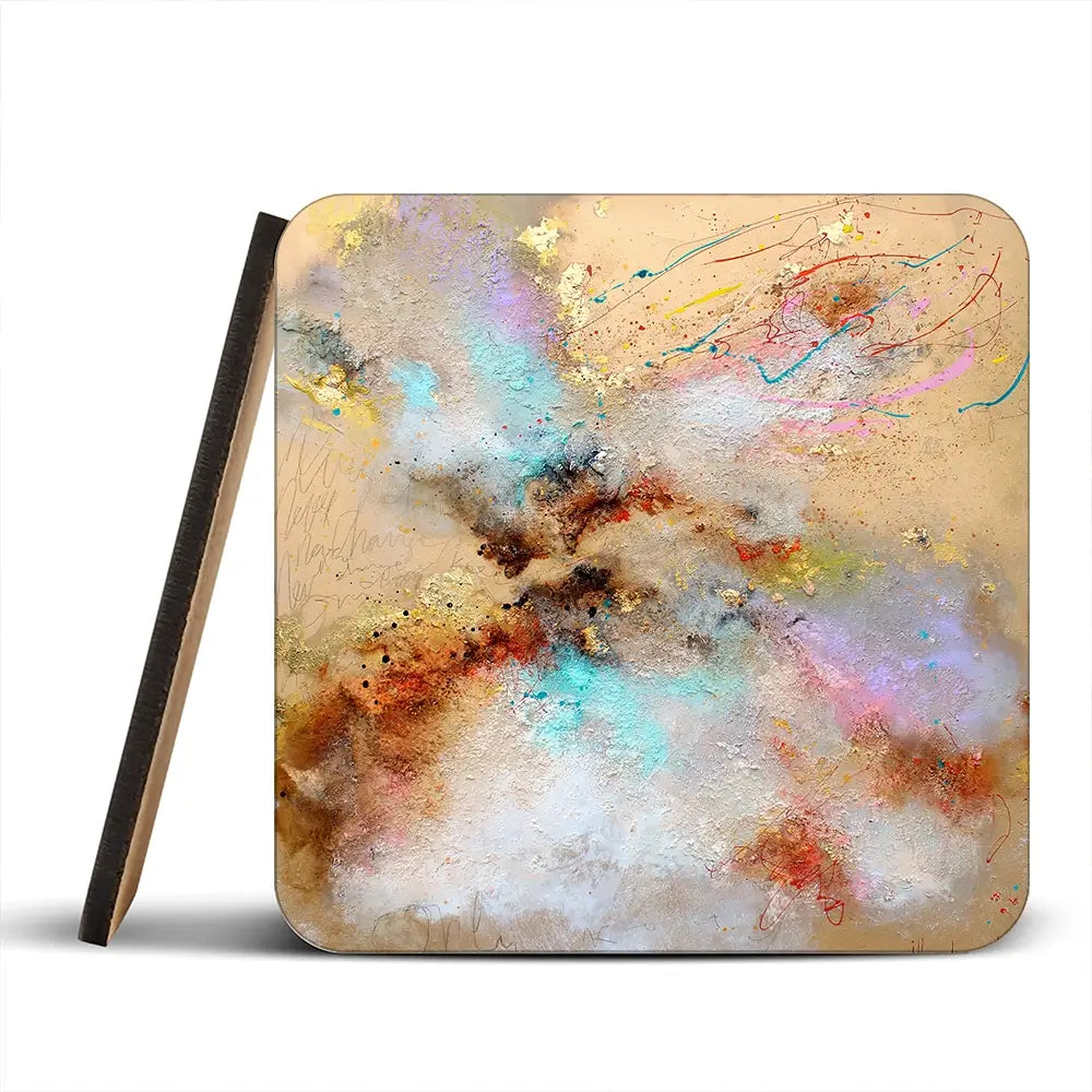 Never Change Coaster Set Rainbow Soul Tree Coaster Set | Rainbow Soul Tree Art Coasters wall art product Studio Paint-Ing