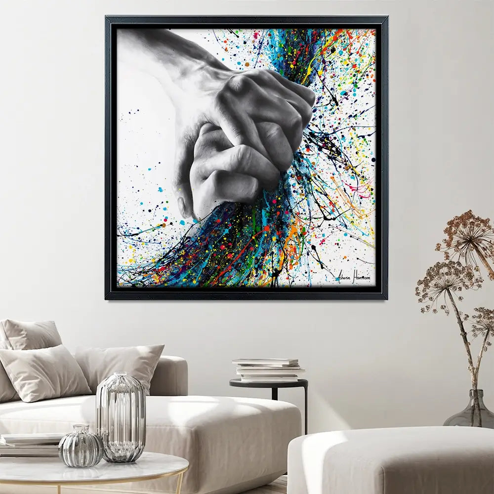 Never Let Go Square Canvas Print Never Let Go Square Canvas Print wall art product Ashvin Harrison