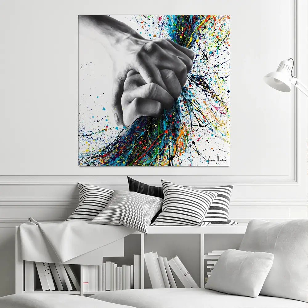 Never Let Go Square Canvas Print Never Let Go Square Canvas Print wall art product Ashvin Harrison