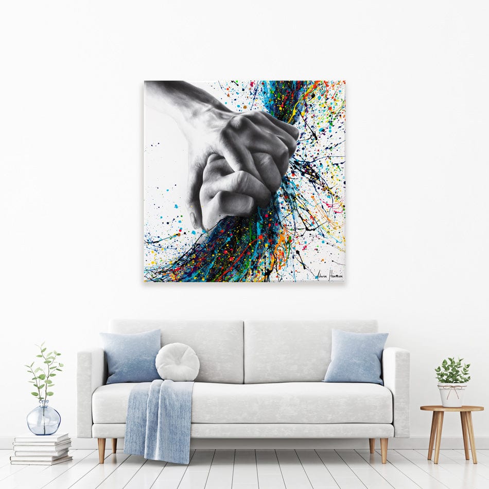 Never Let Go Square Canvas Print wall art product Ashvin Harrison