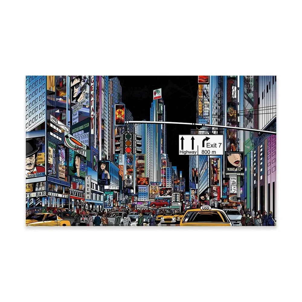 New York At Night Canvas Print New York At Night Canvas Print wall art product isaxar / Shutterstock