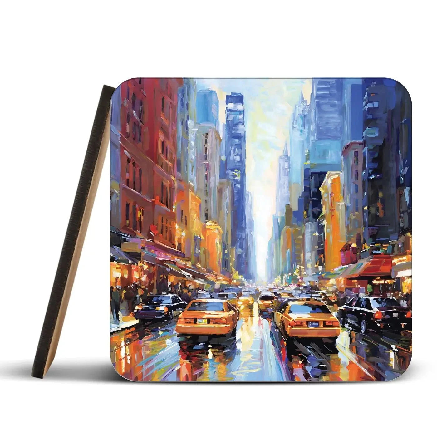 New York City Coaster Set Rainbow Soul Tree Coaster Set | Rainbow Soul Tree Art Coasters wall art product Leon Devenice