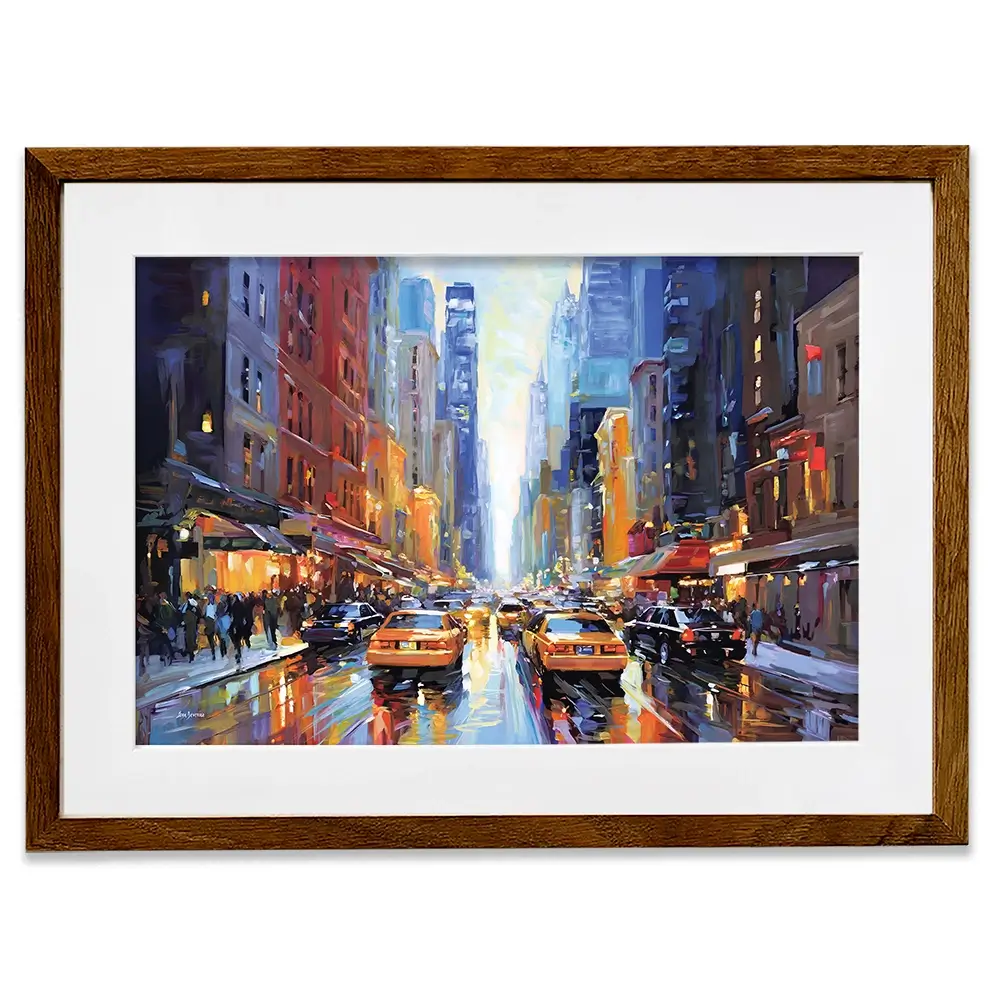 New York City Framed Art Print New York City Framed Art Print wall art product Leon Devenice