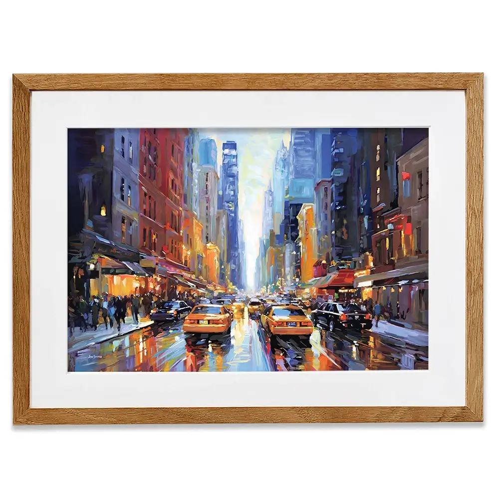 New York City Framed Art Print New York City Framed Art Print wall art product Leon Devenice