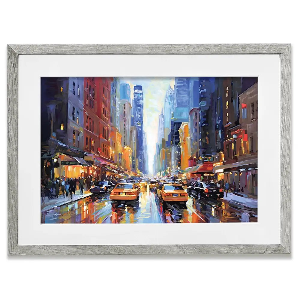 New York City Framed Art Print New York City Framed Art Print wall art product Leon Devenice
