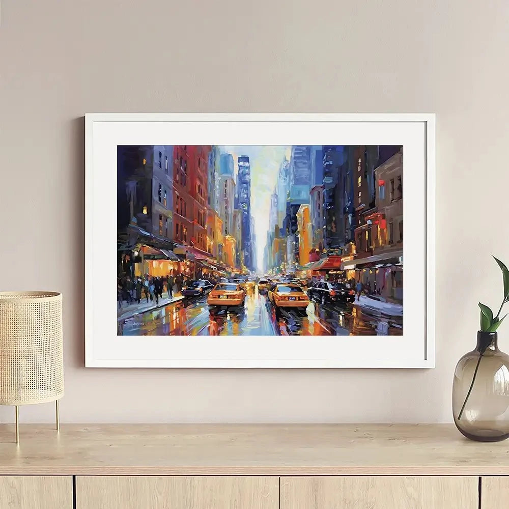 New York City Framed Art Print New York City Framed Art Print wall art product Leon Devenice