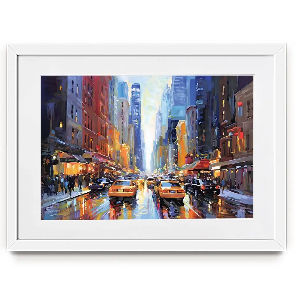 New York City Framed Art Print New York City Framed Art Print wall art product Leon Devenice