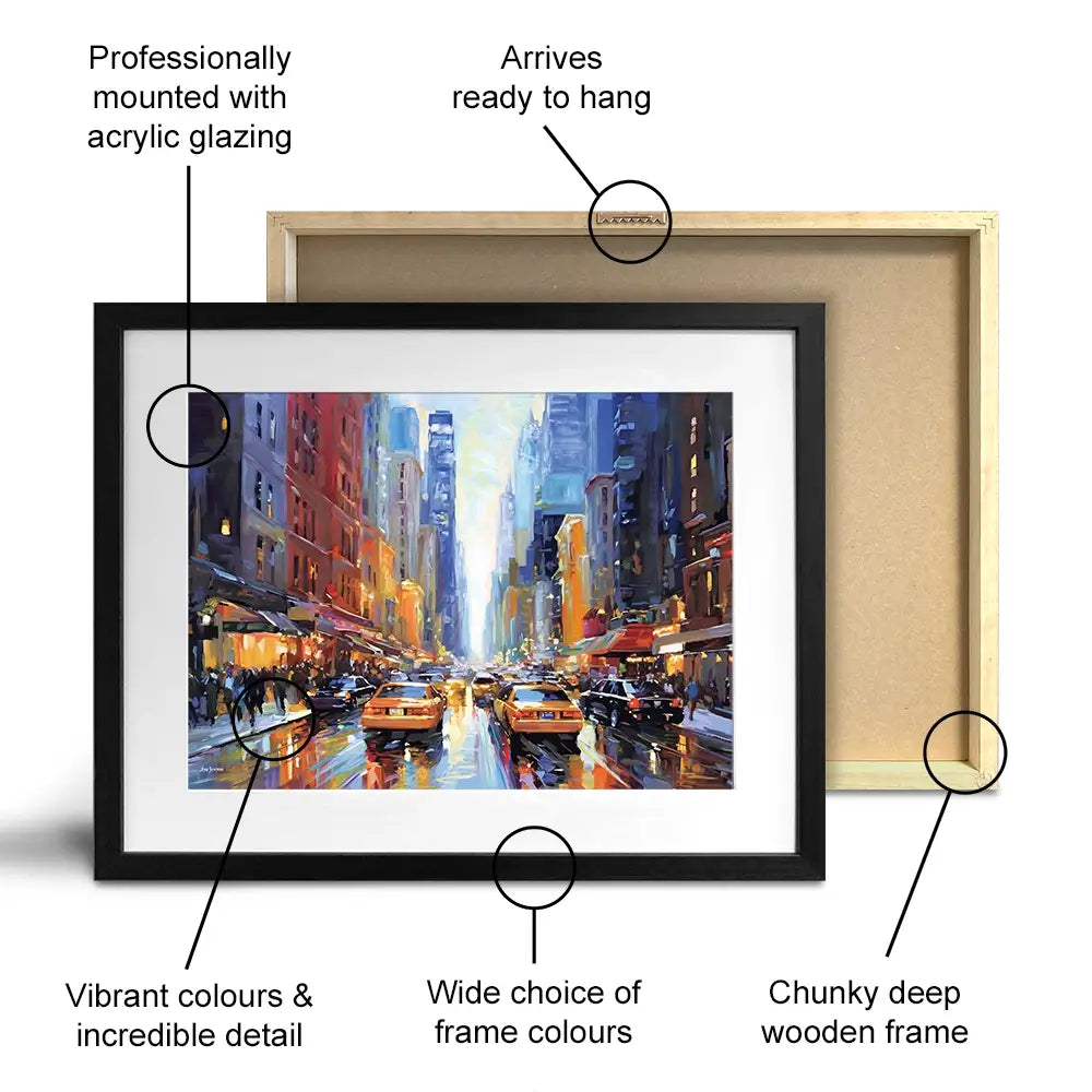 New York City Framed Art Print New York City Framed Art Print wall art product Leon Devenice