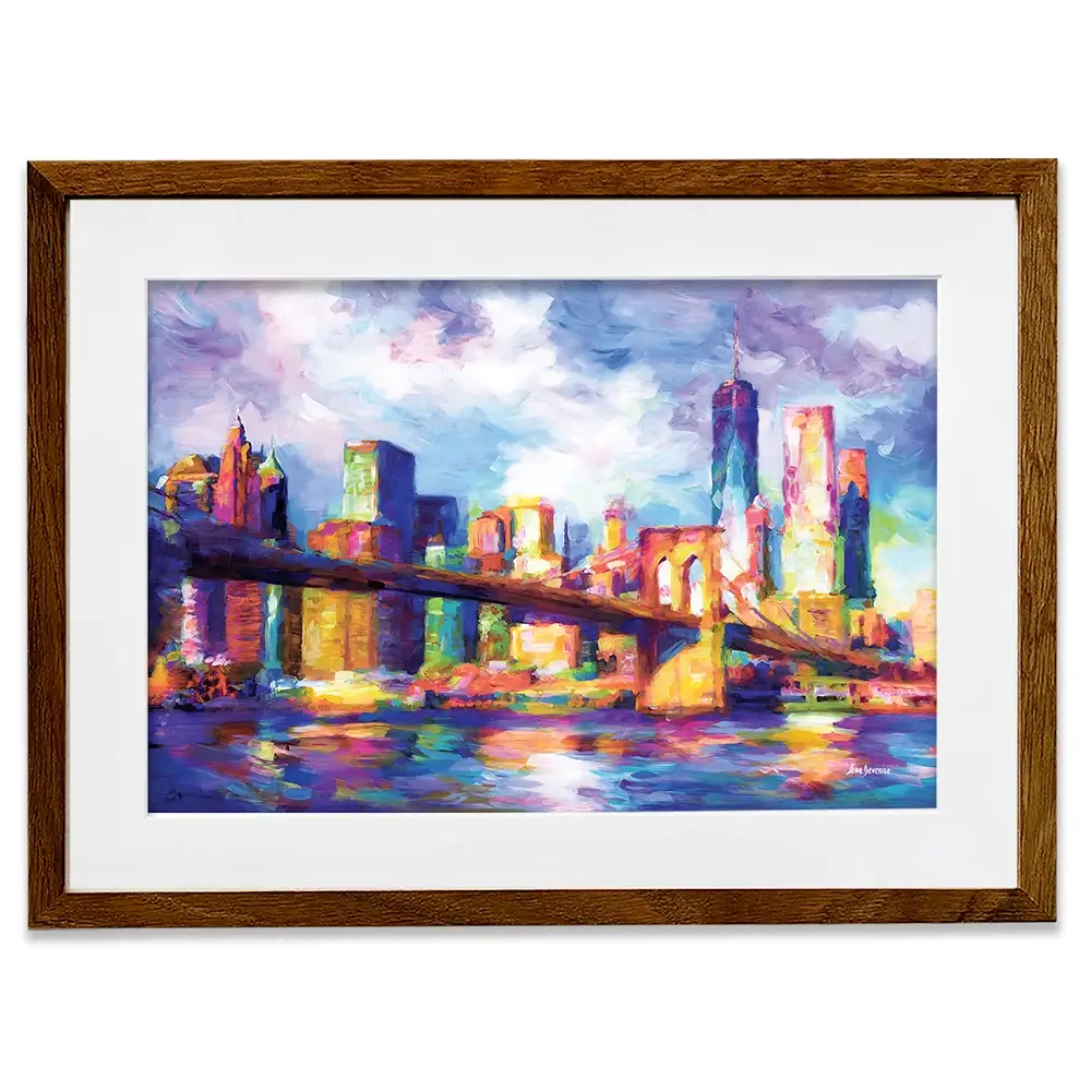 New York City Impressions Framed Art Print New York City Impressions Framed Art Print wall art product Leon Devenice