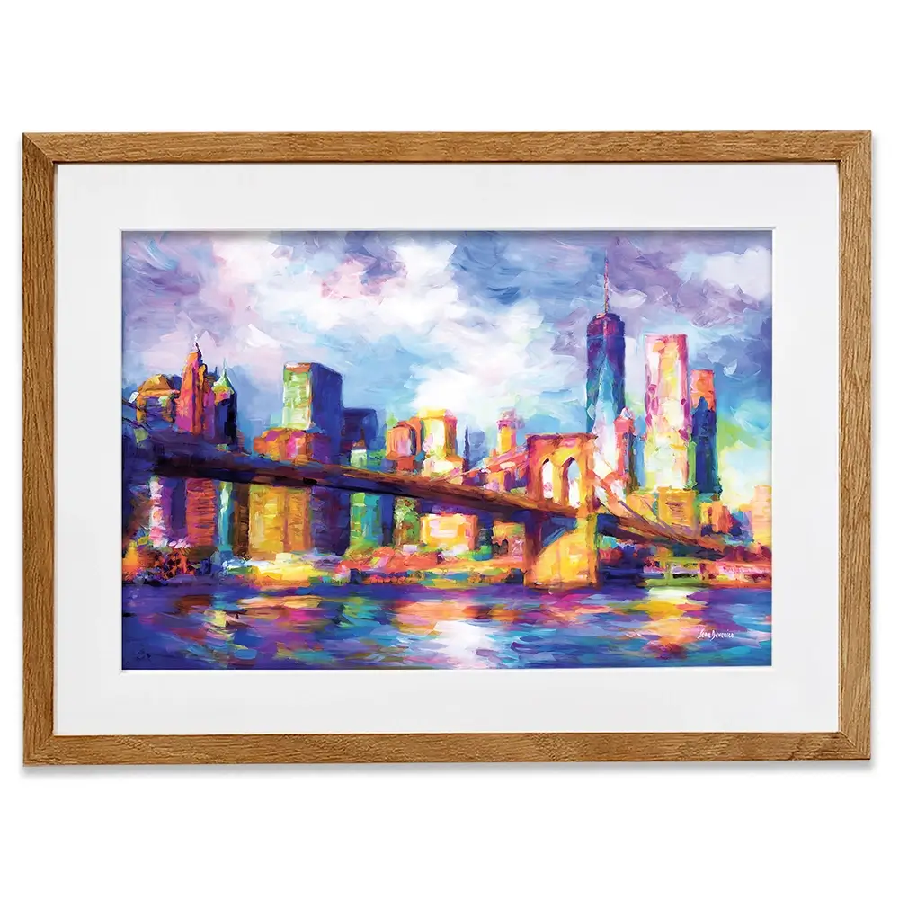 New York City Impressions Framed Art Print New York City Impressions Framed Art Print wall art product Leon Devenice