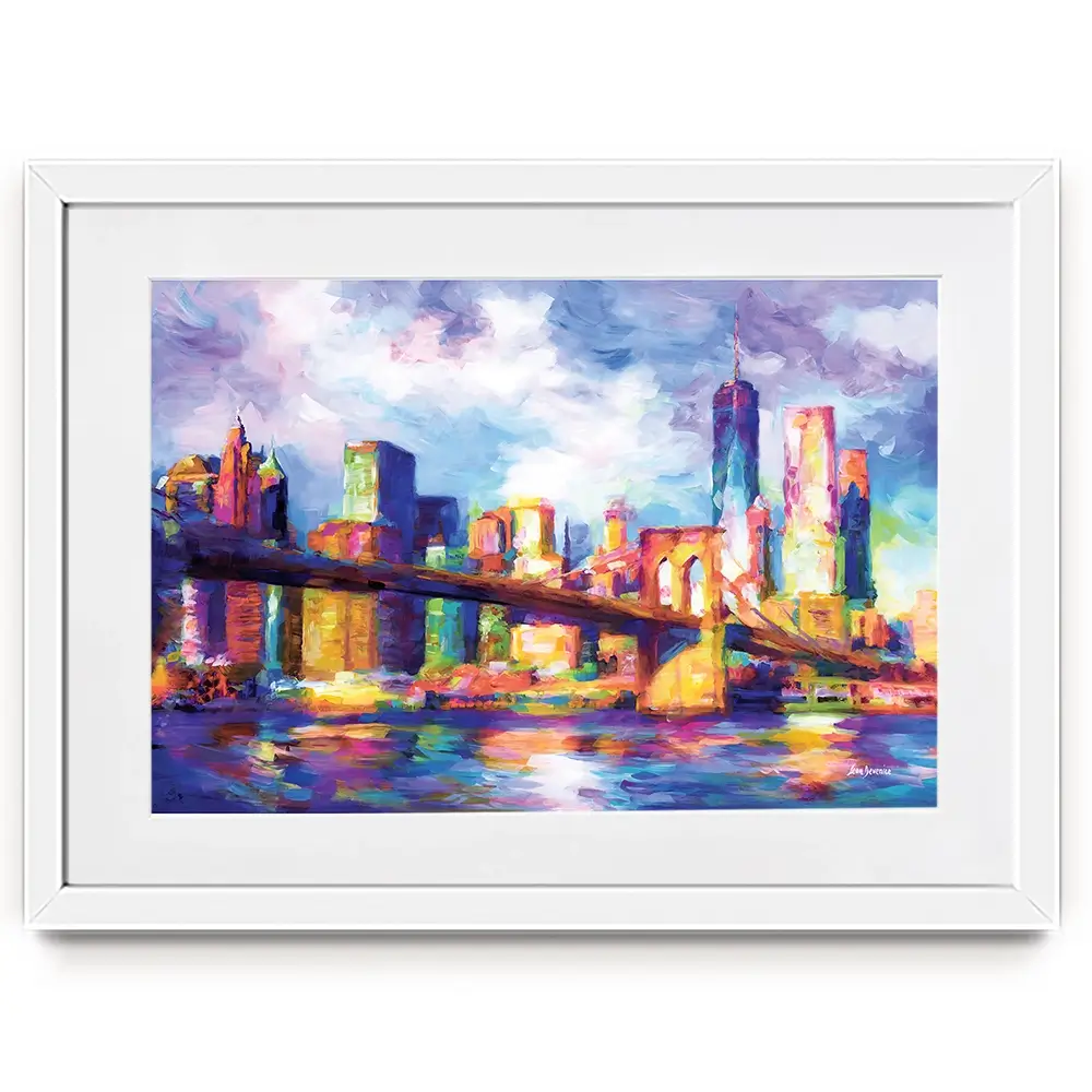 New York City Impressions Framed Art Print New York City Impressions Framed Art Print wall art product Leon Devenice