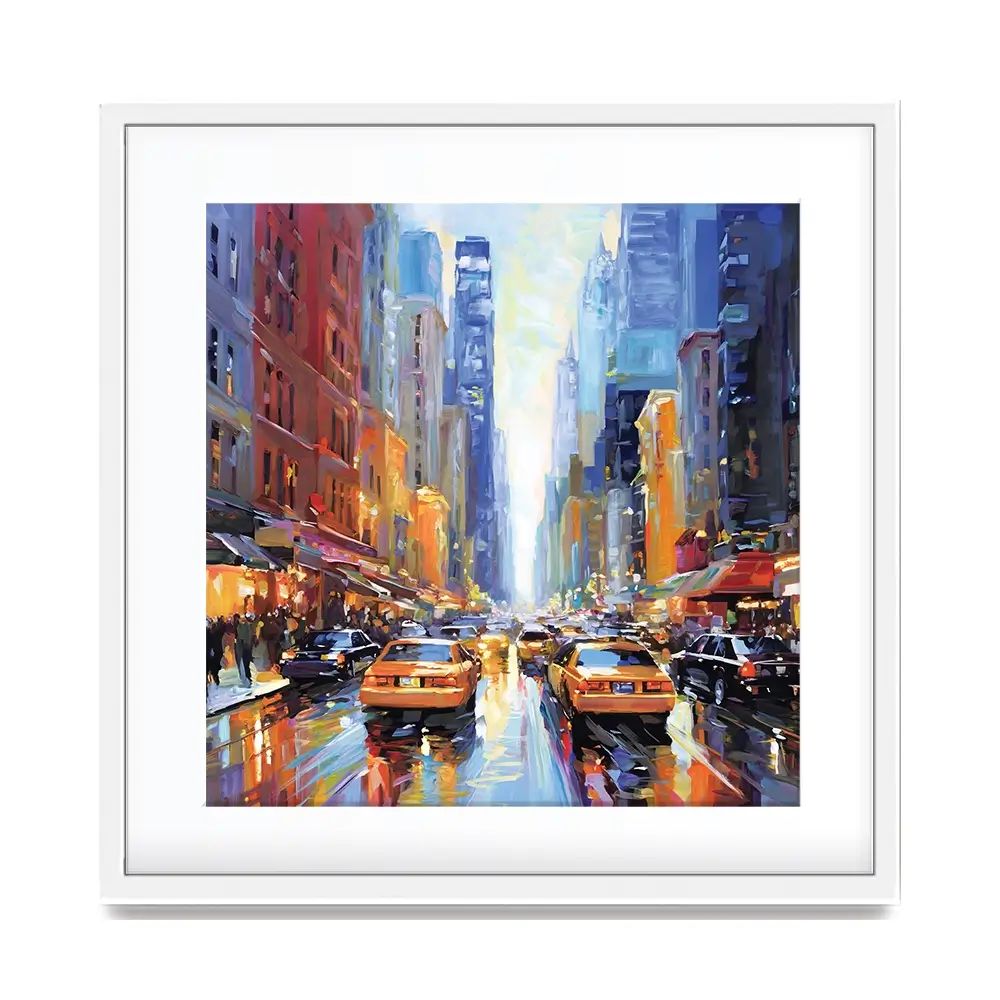 New York City Square Framed Art Print New York City Square Framed Art Print wall art product Leon Devenice