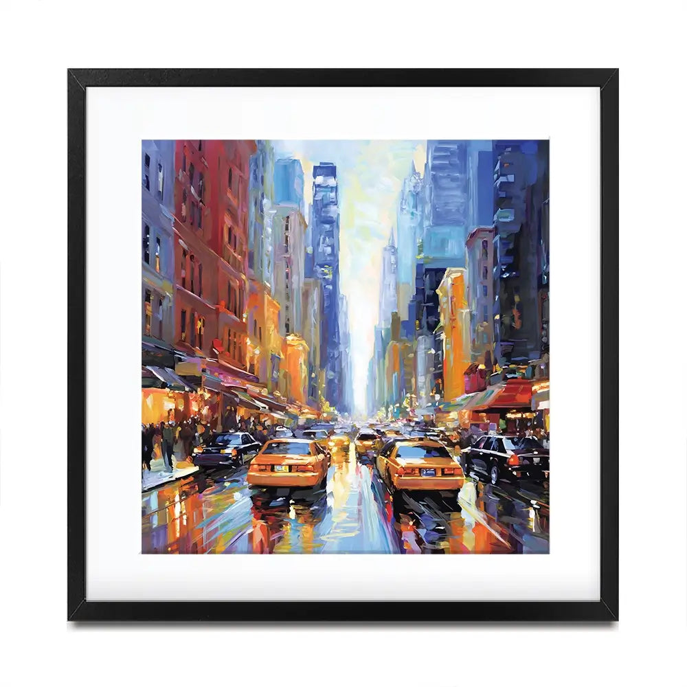 New York City Square Framed Art Print New York City Square Framed Art Print wall art product Leon Devenice