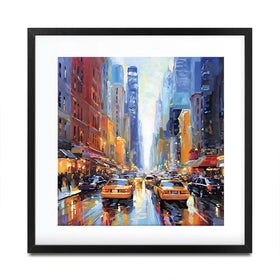 New York City Square Framed Art Print New York City Square Framed Art Print wall art product Leon Devenice
