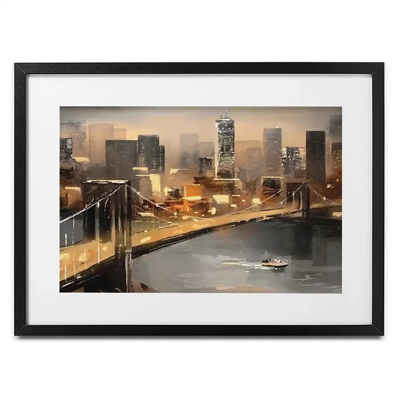 New York From Afar Framed Art Print New York From Afar Framed Art Print wall art product lisima / Shutterstock