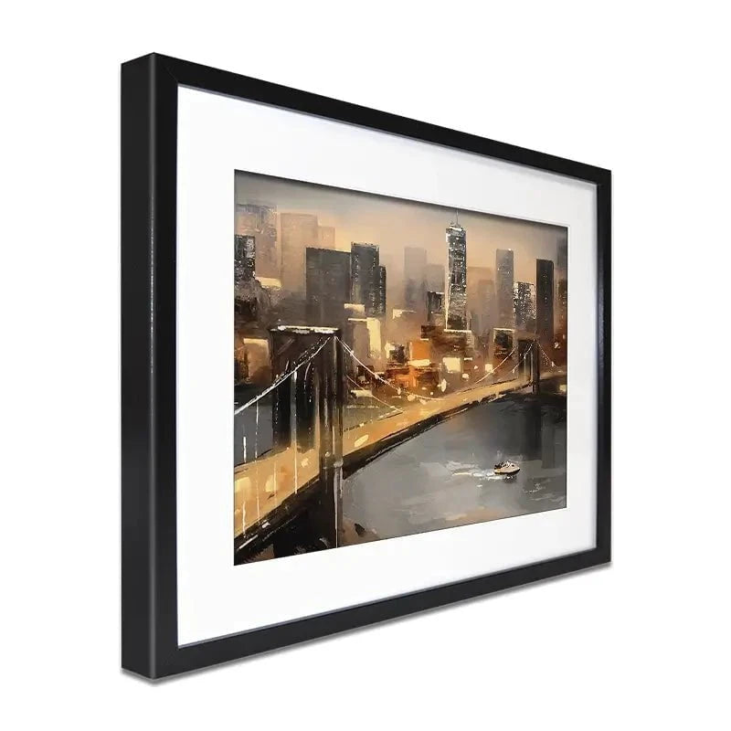 New York From Afar Framed Art Print New York From Afar Framed Art Print wall art product lisima / Shutterstock