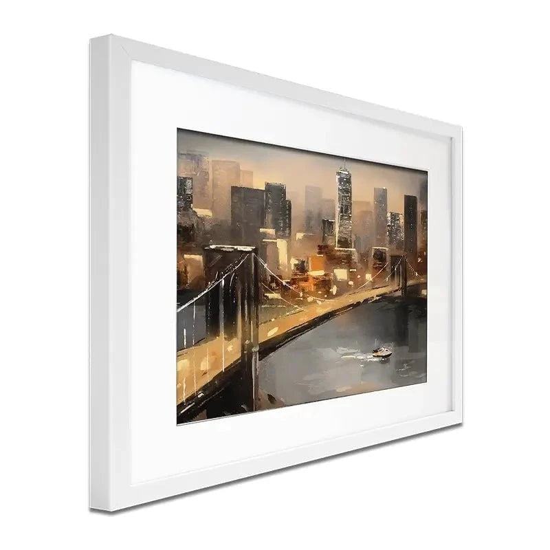 New York From Afar Framed Art Print New York From Afar Framed Art Print wall art product lisima / Shutterstock