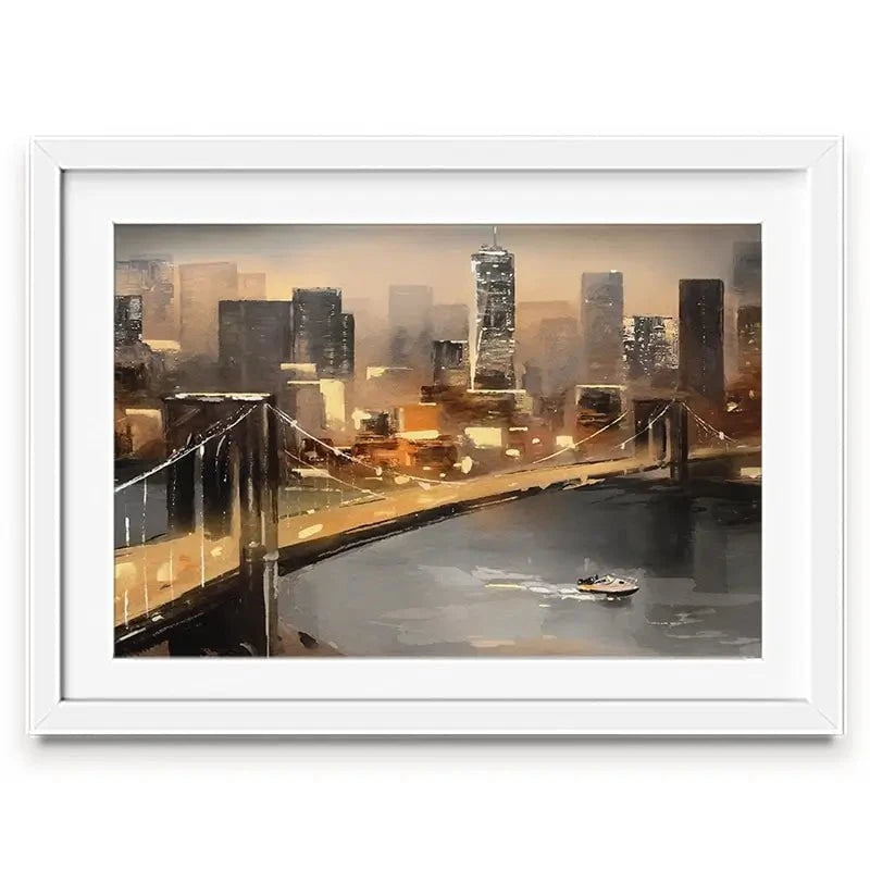 New York From Afar Framed Art Print New York From Afar Framed Art Print wall art product lisima / Shutterstock