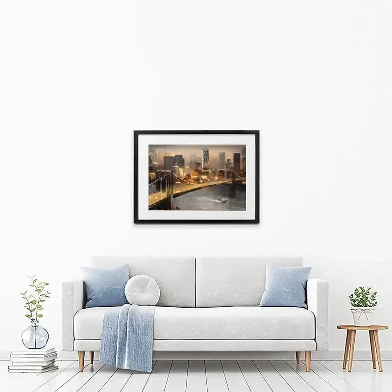 New York From Afar Framed Art Print New York From Afar Framed Art Print wall art product lisima / Shutterstock