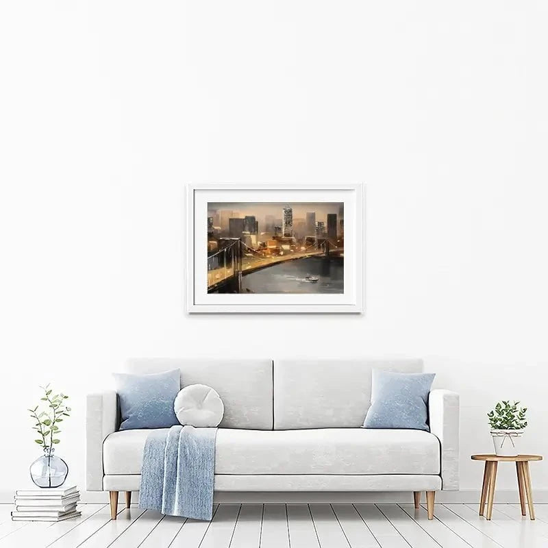 New York From Afar Framed Art Print New York From Afar Framed Art Print wall art product lisima / Shutterstock