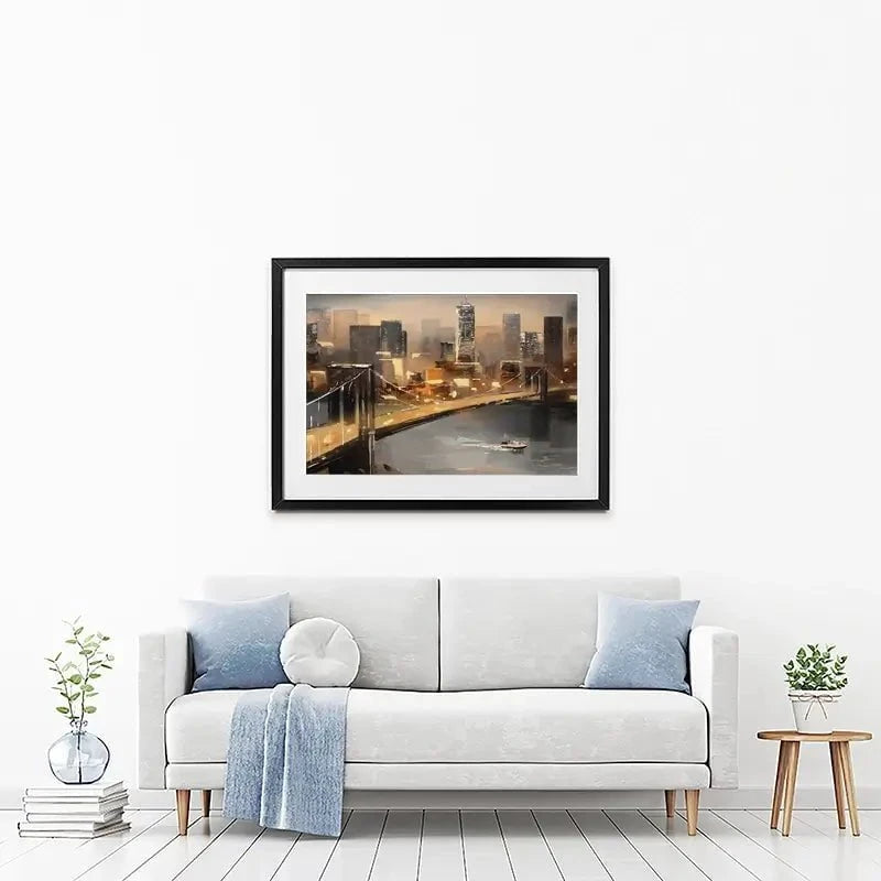 New York From Afar Framed Art Print New York From Afar Framed Art Print wall art product lisima / Shutterstock
