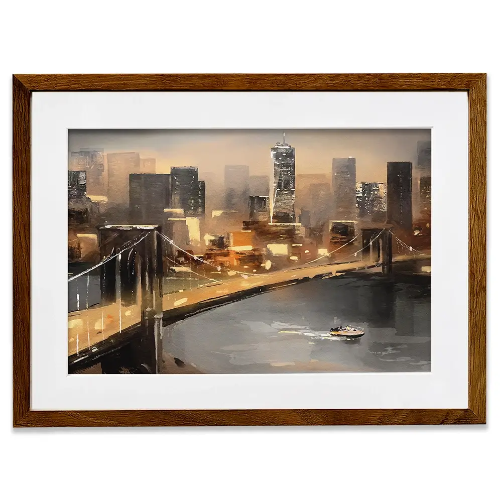 New York From Afar Framed Art Print New York From Afar Framed Art Print wall art product lisima / Shutterstock