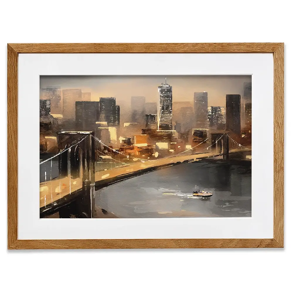 New York From Afar Framed Art Print New York From Afar Framed Art Print wall art product lisima / Shutterstock