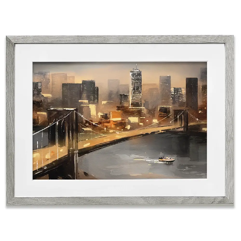 New York From Afar Framed Art Print New York From Afar Framed Art Print wall art product lisima / Shutterstock