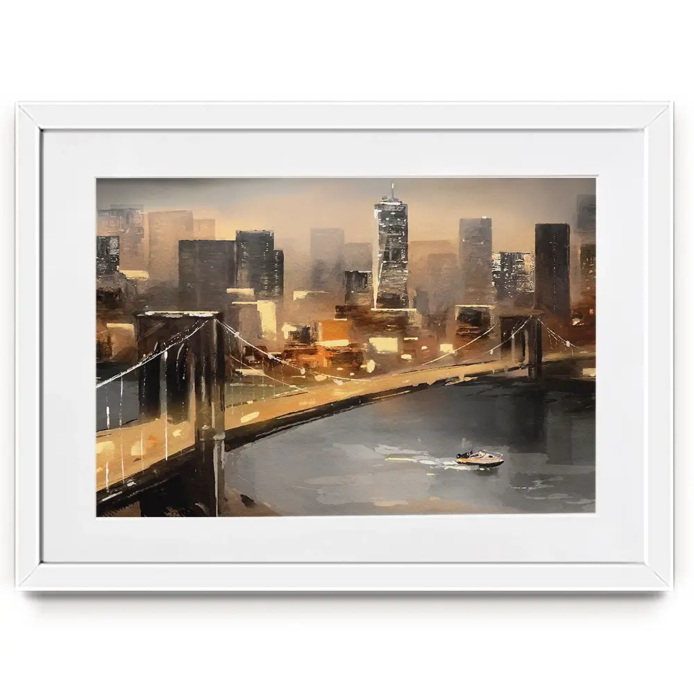 New York From Afar Framed Art Print New York From Afar Framed Art Print wall art product lisima / Shutterstock