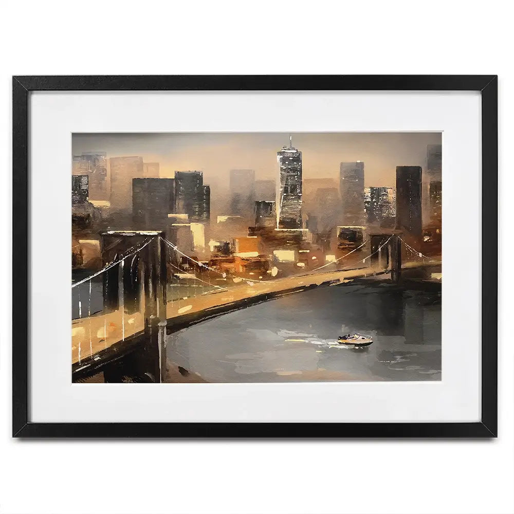 New York From Afar Framed Art Print New York From Afar Framed Art Print wall art product lisima / Shutterstock