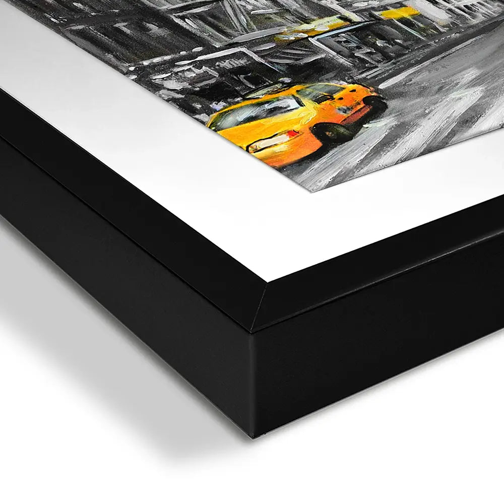 New York In Grey And Yellow Square Framed Art Print New York In Grey And Yellow Square Framed Art Print wall art product lisima / Shutterstock