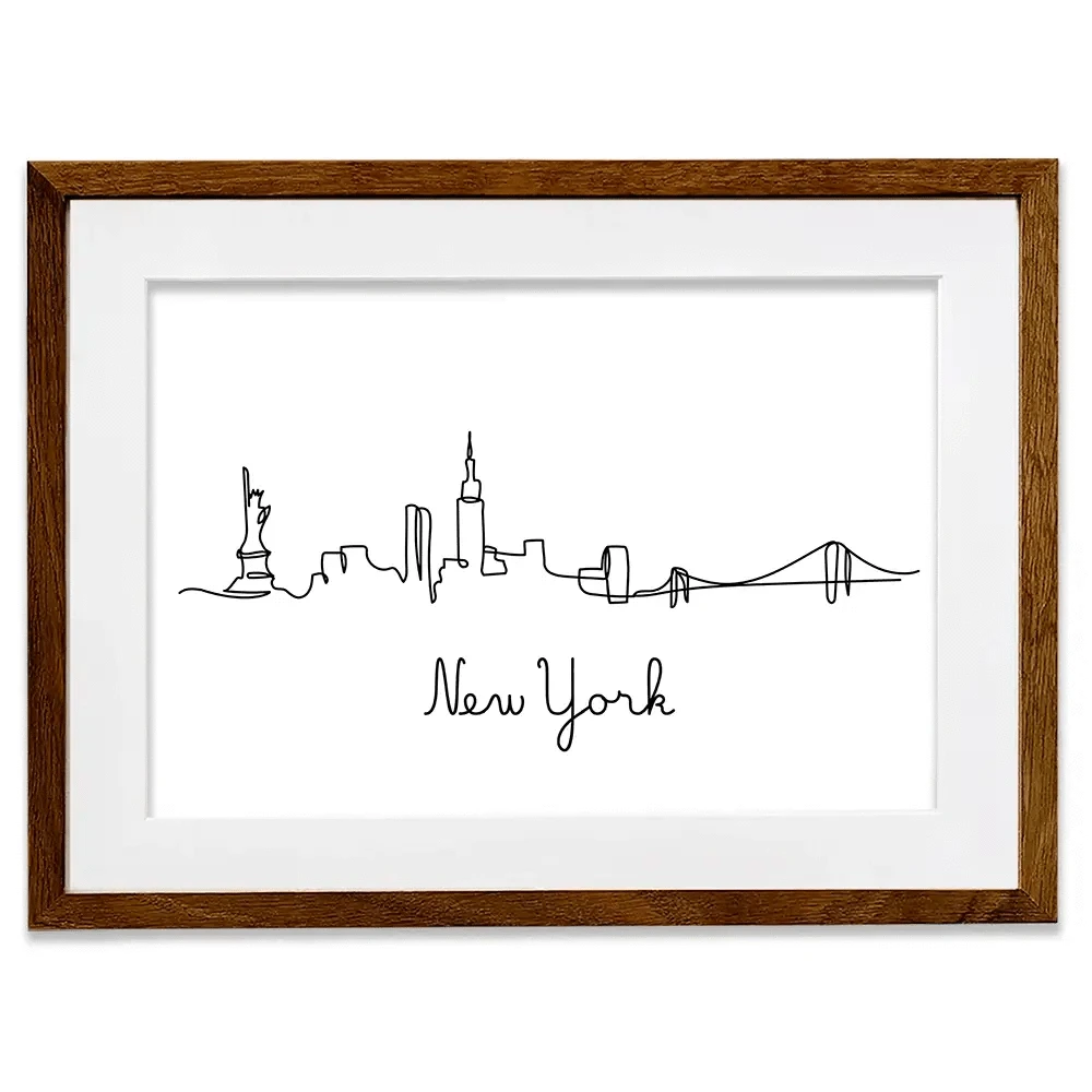 New York Lines Framed Art Print New York Lines Framed Art Print wall art product StockLeb / Shutterstock