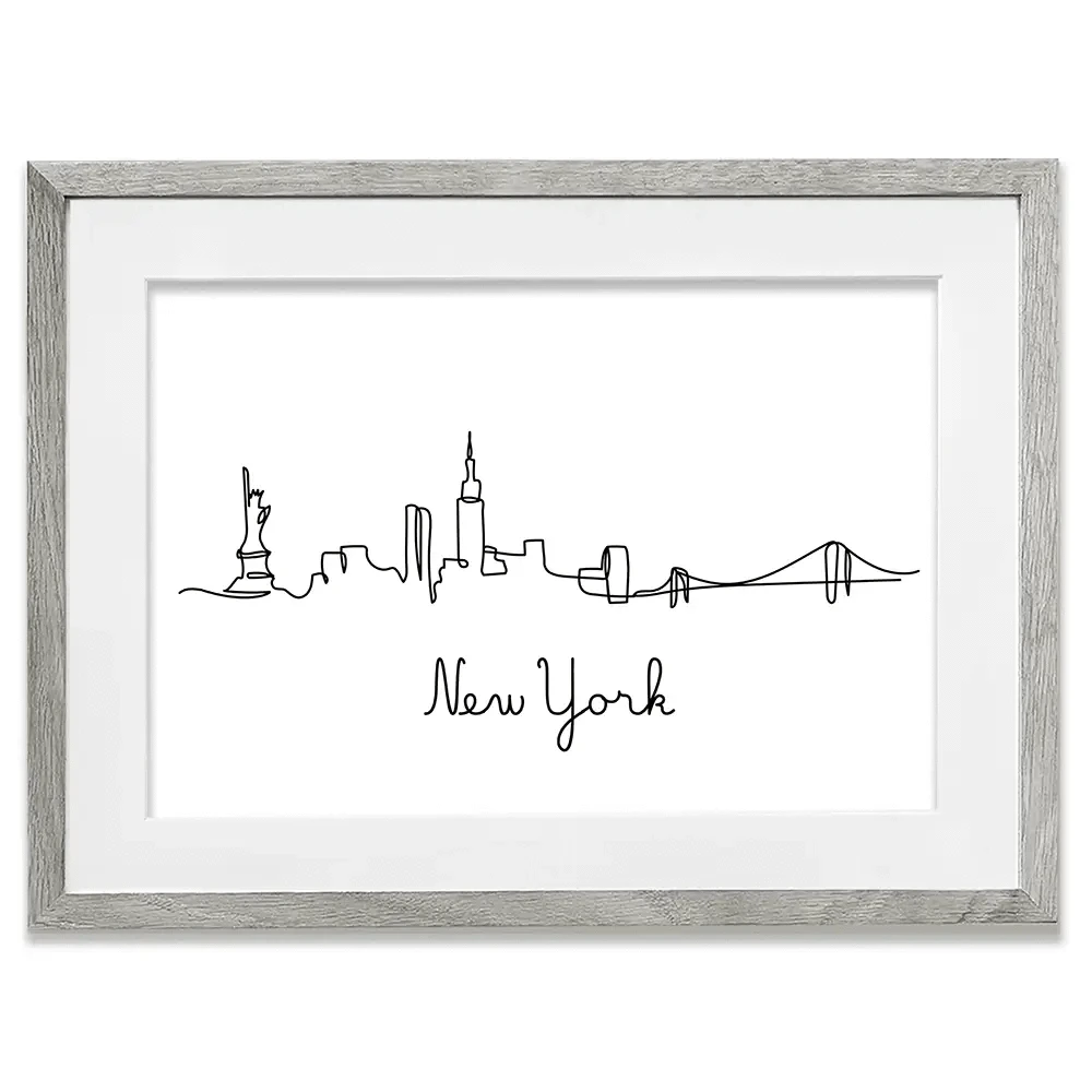 New York Lines Framed Art Print New York Lines Framed Art Print wall art product StockLeb / Shutterstock