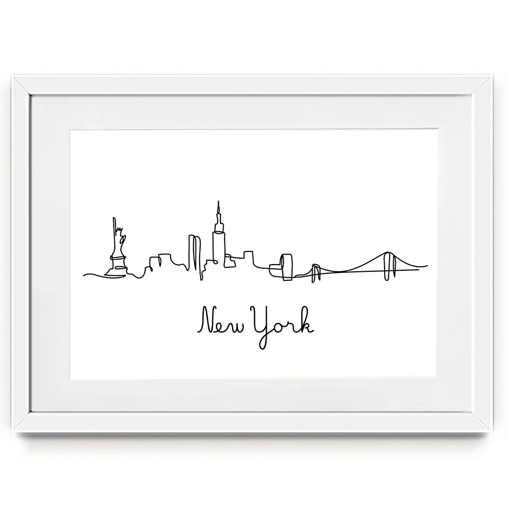 New York Lines Framed Art Print New York Lines Framed Art Print wall art product StockLeb / Shutterstock