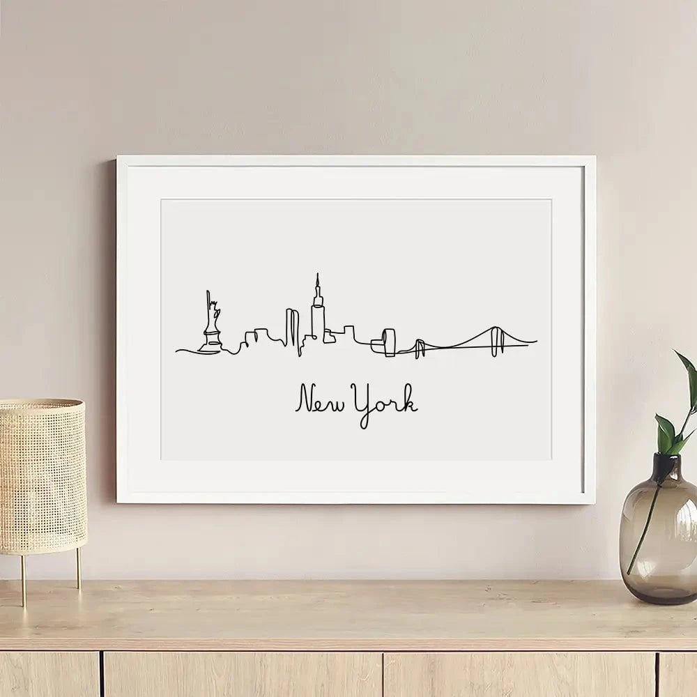 New York Lines Framed Art Print New York Lines Framed Art Print wall art product StockLeb / Shutterstock