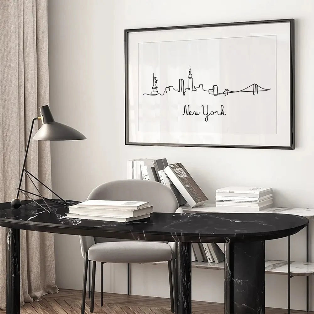 New York Lines Framed Art Print New York Lines Framed Art Print wall art product StockLeb / Shutterstock