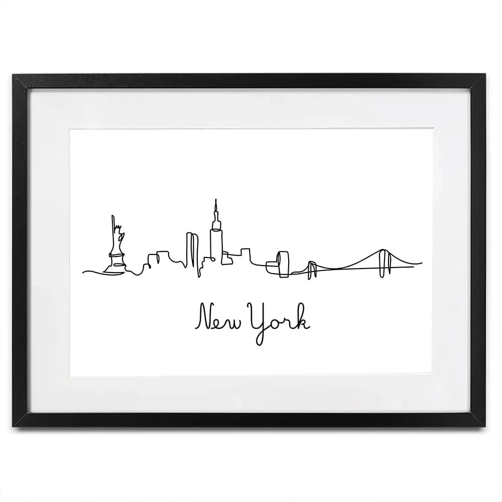 New York Lines Framed Art Print New York Lines Framed Art Print wall art product StockLeb / Shutterstock