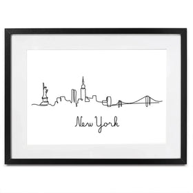 New York Lines Framed Art Print New York Lines Framed Art Print wall art product StockLeb / Shutterstock