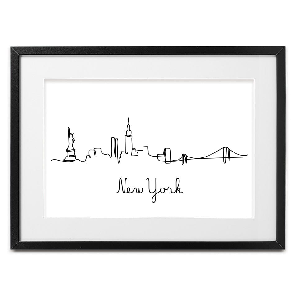 New York Lines Framed Art Print wall art product StockLeb / Shutterstock