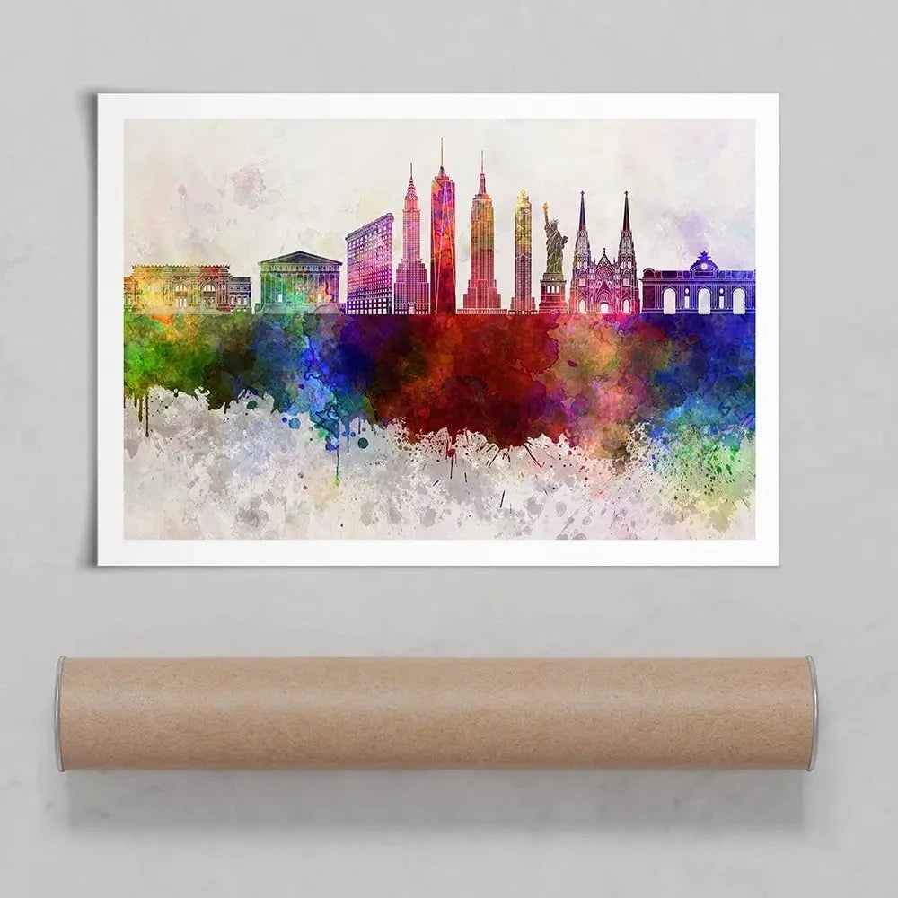 New York Skyline Art Print New York Skyline Art Print wall art product Cristina Romero Palma / Shutterstock