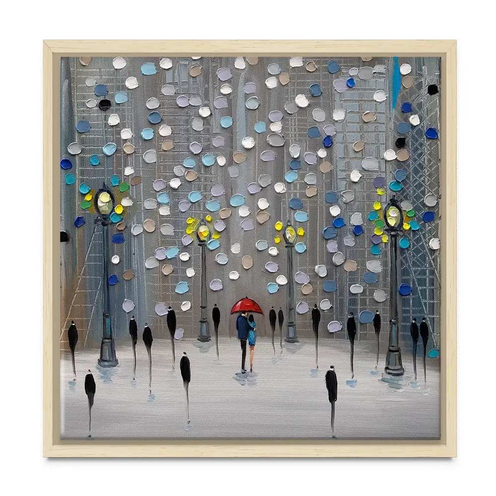 Night City Park Square Canvas Print Night City Park Square Canvas Print wall art product Ekaterina Ermilkina
