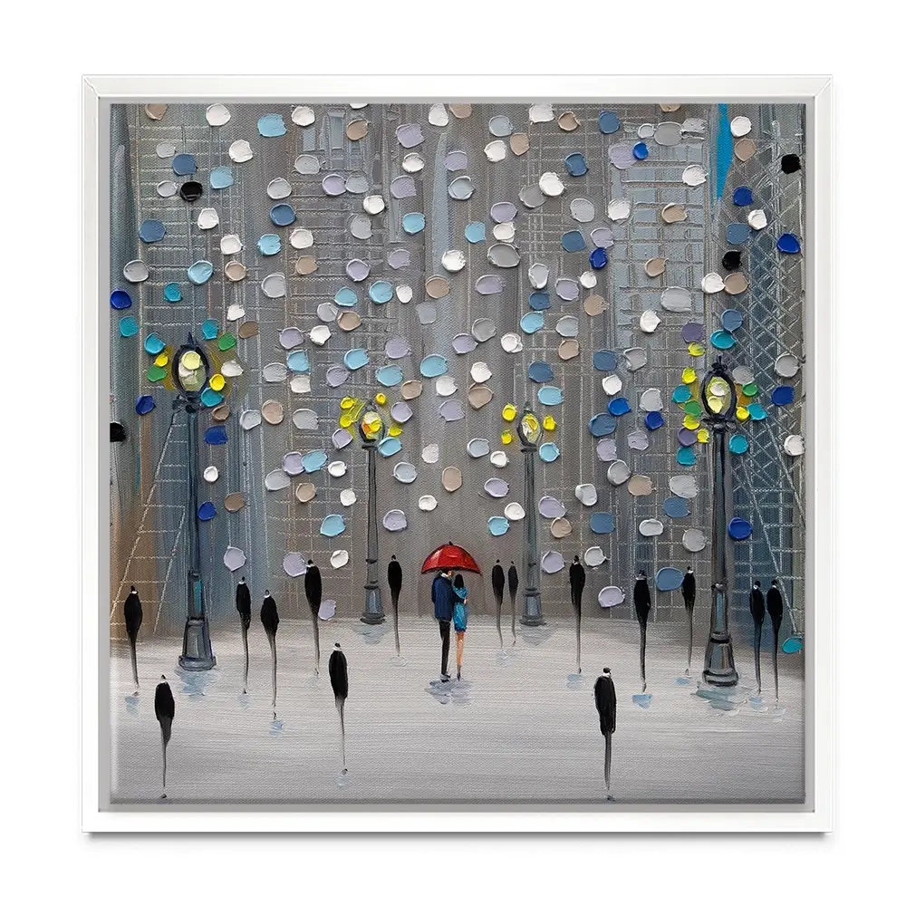 Night City Park Square Canvas Print Night City Park Square Canvas Print wall art product Ekaterina Ermilkina