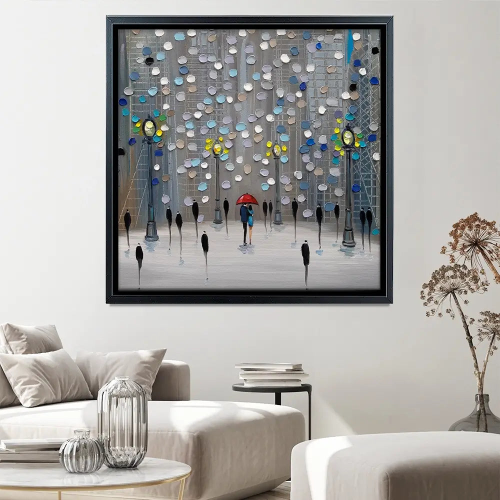Night City Park Square Canvas Print Night City Park Square Canvas Print wall art product Ekaterina Ermilkina