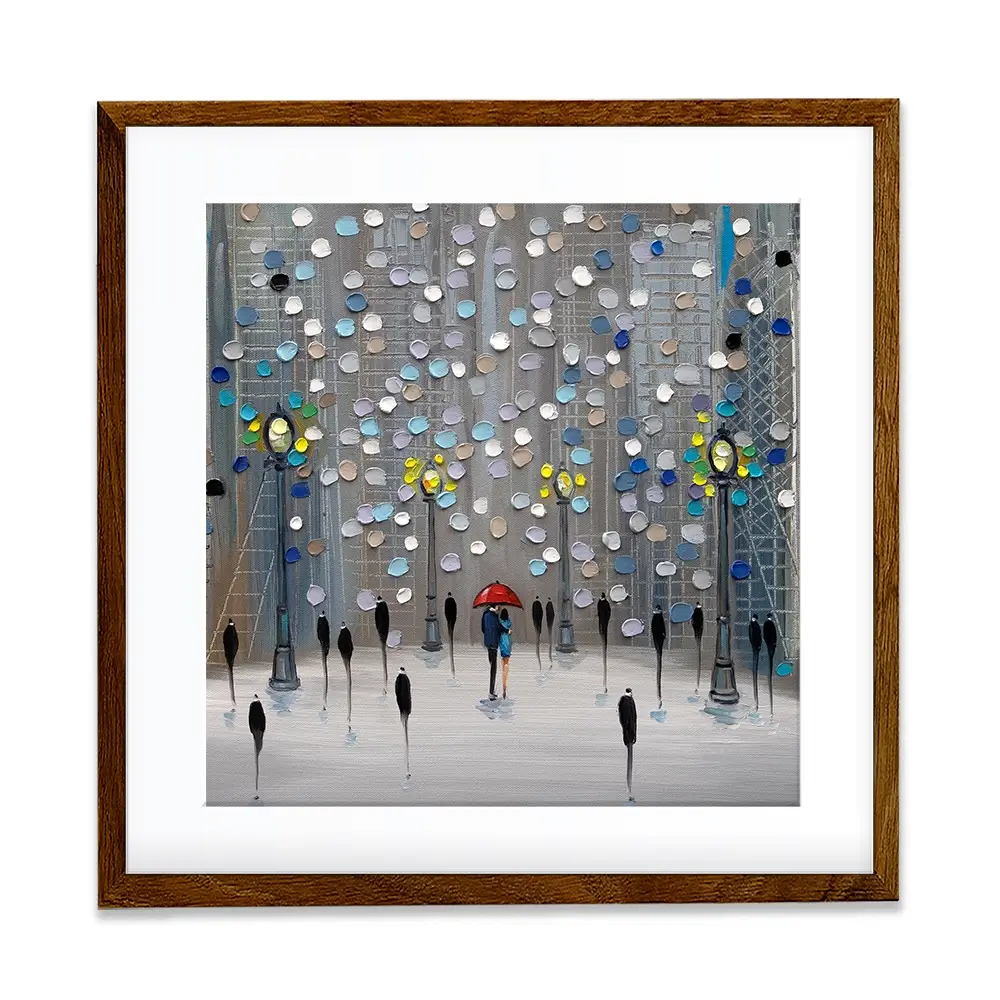 Night City Park Square Framed Art Print Night City Park Square Framed Art Print wall art product Ekaterina Ermilkina
