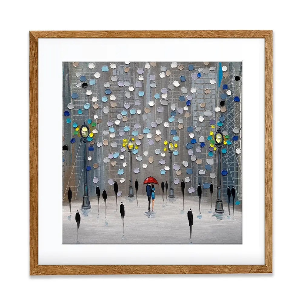 Night City Park Square Framed Art Print Night City Park Square Framed Art Print wall art product Ekaterina Ermilkina