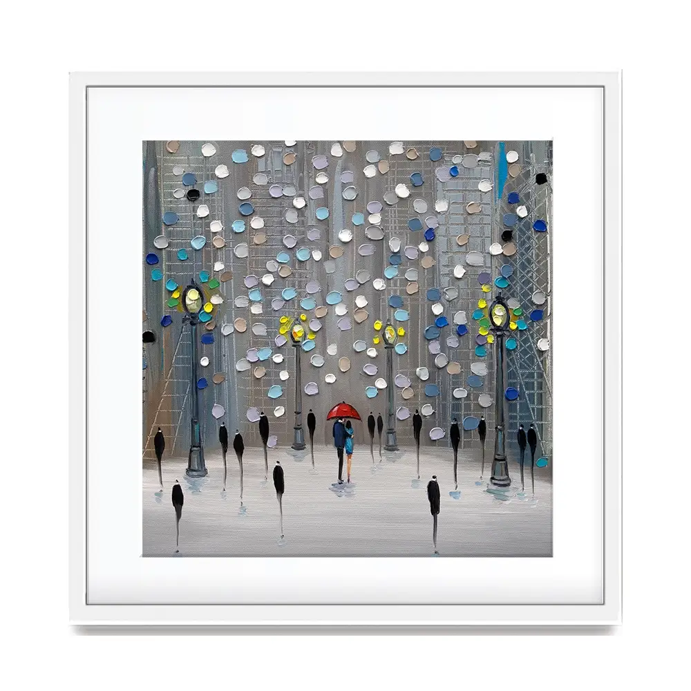 Night City Park Square Framed Art Print Night City Park Square Framed Art Print wall art product Ekaterina Ermilkina