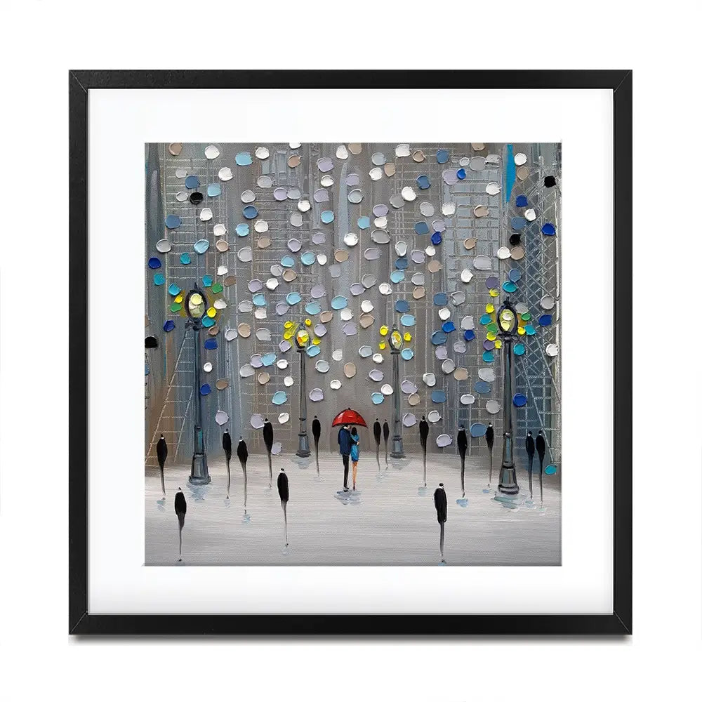 Night City Park Square Framed Art Print Night City Park Square Framed Art Print wall art product Ekaterina Ermilkina