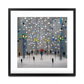 Night City Park Square Framed Art Print Night City Park Square Framed Art Print wall art product Ekaterina Ermilkina