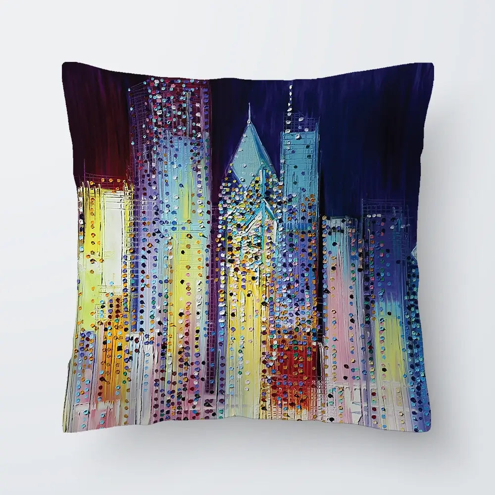 Night Skyline Cushion Night Skyline Cushion wall art product Art Print Shop